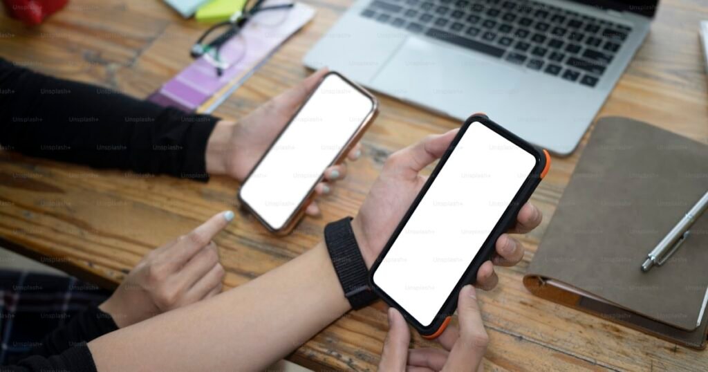 Social media apps on smartphone